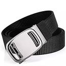 Xcllwhy Pilot Tactical Belt,Men Buckle Stylish Casual Quick Release Belts,Men Tactical Buckle Belt (115cm,black)
