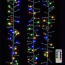 RAZ Imports 05866 - 600 Light 19.6' Green Wire Multi-Color LED Micro Miniature Christmas Light String Set with Timer and Remote