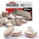 Furniture Sliders X-PROTECTOR – Furniture Glides 40pcs Carpet Sliders – Best Furniture Moving Pads – Premium Chair Leg Floor Protectors 25 mm – Slide Effortlessly with Chair Pads & Protect Your Floor!