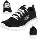 Chaussures de fitness Skechers Graceful Get Connected pour femmes Lightweight noir blanc BKW