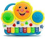 PULSBERY Musical Drum Keyboard Piano Toy Set,Keyboard Piano Drum Set with Music and Lights, Infant Musical Electronic Learning Toy for 1 Year Old Baby Infant Toddler