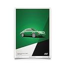 Automobilist | Porsche 911 RS - Green - Limited Poster | Standard Poster Size