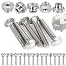 LUTQ 20 Sets Pet Carrier Replacement Fasteners Set - Heavy Duty Stainless Steel Bolts and Nuts for Kennel and Carrier - Includes 20pcs M6 Bolts and Nuts - Dog and Cat Carrier Replacement Parts
