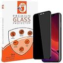 STP FEEL® [2-Pack Anti-Spy Privacy Tempered Glass Screen Protector Guard For iPhone XR/iPhone 11 (Black, 6.1 Inch) Edge to Edge Coverage Screen Guard With Easy Installation Kit