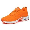 Mishansha Sneakers Women's Lightweight Air Cushion Gym Fashion Tennis Shoes Breathable Walking Running Athletic Sport Orange 8