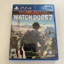 Watch Dogs 2: Deluxe Edition (Sony PlayStation 4, 2016) PS4 Compete in Box