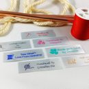 50 Personalized Satin Sewing Labels for Knitting, Quilting and Sewing Crafts 