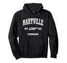 Maryville Tennessee TN Vintage American Flag Sports Design Pullover Hoodie