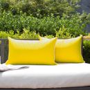 Patio Furniture Pillows Outdoor Waterproof Pillow Covers with White Piping for G