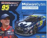 2016 MICHAEL MCDOWELL "MALWAREBYTES" #95 NASCAR SPRINT CUP POSTCARD