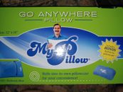 My Pillow Go Anywhere Pillow 12 x 18 Includes Roll & Go Pillowcase Daybreak Blue