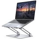 Lamicall Adjustable Laptop Stand, Portable Laptop Riser, Aluminum Laptop Stand for Desk Foldable, Ergonomic Computer Notebook Stand Holder for MacBook Air Pro, Dell XPS, HP (10-17.3'') - Silver