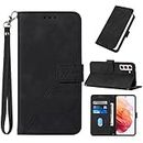 S21 Case Wallet,for Samsung S21 Case,[Kickstand][Wrist Strap][Card Holder Slots] TPU Interior Protective PU Leather Folio Flip Cover for Samsung Galaxy S21 5G Case (Black)