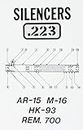 Silencers .223 AR-15 M-16 HK93 Remington 700