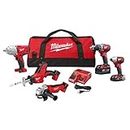 Milwaukee 2695-25CXH M18 18-Volt Lithium-Ion Cordless Combo Tool Kit (5-Tool) with Two Batteries, Charger, Tool Bag