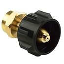 Propane Refill Adapter LP Gas,1 LB Cylinder Tank Coupler-Fits QCC1/Type1 Propane Tank and 1 Pound Tank Throwaway Disposable Bottle-Solid Brass