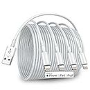 [Apple MFi Certified]4Pack iPhone Charger 6ft Long,USB to Lightning Cable,Apple USB 2.4A Fast Charging Cord for iPhone 14/13/12/11 Pro/11/XS MAX/XR/8/7/6s Plus,i Pad Pro/Air/Mini,i Pod Touch