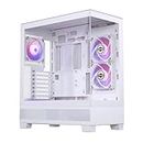Phanteks 523 XT View Mid-Tower Computer Case/Gaming Cabinet - White | Pre- Installed 3 x 120mm ARGB Fans | Type-C Port | Support ATX, M-ATX, M-ITX, E-ATX - PH-XT523V1_DWT01