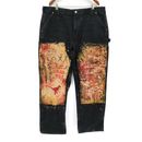 Carhartt Pants | Carhartt Double-Knee Custom Painted Not Dead Yet Graffiti Work Pants Usa 42x32 | Color: Black/Brown | Size: 42