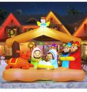 Vingli 6.5ft Christmas Inflatables Outdoor Decorations Blow Up Nativity Scene….