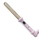 L'ANGE HAIR Ondulé Titanium Curling Wand | Professional Hot Tools Curling Iron 1 Inch | Salon Hair Styling Wands for Beach Waves | Best Hair Curler Wand for Frizz-Free, Lasting Curls | Blush 25 MM