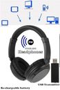 Wireless Cordless Headphones Headset USB Stereo Earphone TV FM PC MP3 Headphone