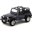 Jeep Wrangler Rubicon Die Cast Metal 1/18 Scale Special Edition By Maisto Blue