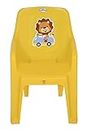 Prima Baby Plastic Chair 128 Modern and Comfortable with Backrest for Study | Play | Desk | Kids with Arms for Home/School/Dining for 1 to 6 Years Age - Yellow