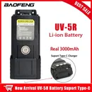 Baofeng walkie talkie uv5r batterie 2600/3000mah usb/typec boafeng batterien BL-5/BL-5L uv5r zubehör