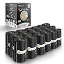 100% Compostable Dog Poop Bags-270 Counts 18Rolls, Poop Bags Made of Cornstarch, Certified Home Compostable, Eco-friendly, Unscented, Easy to Open and Use (Black)