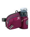 WATERFLY Waist Bag with Water Bottle Holder Hiking Fanny Pack Jogging Traveling Cycling Dog Walking Sports Waist Pouch