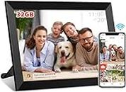 FRAMEO Digital Photo Frame, YOUYU 10.1" WiFi Digital Picture Frame, HD IPS Touch Screen,32GB Memory, Auto-Rotate, Electronic Picture Frame Share Photos and Videos Instantly via App from Anywhere-Black