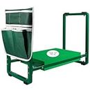 FLINTER 10.2" Wider Garden Kneeler and Seat, Heavy Duty Thick Gardening Bench for Kneeling and Seat - Garden Tools with Bags, Gardening Gifts for Women, Grandparents, Gardeners, Mom & Dad - Green