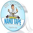 DIY Doctor Cinta Doble Cara Extrafuerte para pegar- Gran Rollo adhesivo y transparente de 30 mm x 5 m Nano Tape Multiusos