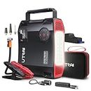 UTRAI Js- 5 2000 Amp 12V Car Battery Charger 16000mah Jump Starter with Air Compressor, with 150 PSI Tire Inflator, Jumper Cables Jump Box for up to 8L Gas and 6.5L Diesel Engines…
