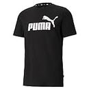 PUMA Ess Logo Tee, Camiseta de Deporte Hombre, Black, XXL