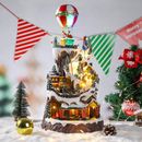 The Holiday Aisle® Plus Size Christmas Village Collectible Buildings, Hot Air Balloon & Electric Train | 10 H x 10 W x 19 D in | Wayfair