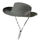 TOP-EX Summer Sun Hats Golf Bucket for Men Big Head Wide Brim Boonie Safari Waterproof Beach UPF50+ Fishing Hiking Dark Grey Large X-Large L XL