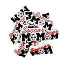 Lashicorn Soccer Ball Mom Silicone Focal Bead | 12 Pack Mama Sports for Freshie Hangers Beaded Pens 1.5” Wholesale Bulk Keychain Brushes