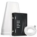 Cell Phone Booster for Home & Office with Band 66/2/4/5/12/17/13/25 for All Canadian Carriers | Up to 2,500 Sq Ft | Boost 4G Data Signal | ISED Approved