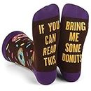 Lavley If You Can Read This Bring Me Socks - Funny Gifts for Men, Women, and Teens, Donuts, One Size