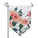 MONTOJ Camellia Muster Home Sweet Home Garden Flag vertikal doppelseitig Yard Outdoor Deko, Polyester, 1, 12x18.5in