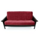 Easy Fit Box Cushion Futon Slipcover in Brown/Pink/Red | 8 H x 75 W x 54 D in | Wayfair 21-116-75