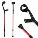 iWalk 102 - Red Forearm/Elbow Crutch for handicapped & Injured People - Universal (Height Adjustable)