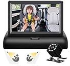 Baby Car Mirror,HD Night Vision Function Display, Safety Car Seat Mirror Camera Monitored Mirror with Wide Crystal Clear View, Aimed at Baby, Easily Observe the Baby’s Move (4.3inches)
