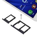 Samsung Original SIM Card Tray Holder Slot Replacement for Samsung Galaxy J7 Max (SM-G615F/DS) - Non Retail Packaging (Black)