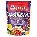 Bagrry’s Superfood Granola Exotic Fruits with Cranberries & Almonds 400gm Pouch | 30% Fruit & Nut | 40% Oats & Quinoa | Breakfast Cereals