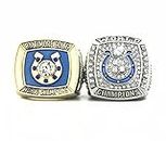 1970 2006 'colts World Champions Replica Rings with Deluxe Wooden Box Christmas Ornament Gifts for Men Boys Kids Women Youth fathers, Wood, Cubic Zirconia