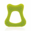 BeeBaby Finger Shape Soft Silicone Teether for 6 to 12 Months with Storage Case, BPA Free Teething Toy for Babies with Textured Surface for Soothing Gums. 100% Food Grade. (Fingers - Green)