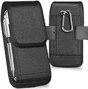 Generic Cell Phone Pouch Nylon Holster Case with Belt Clip Cover for iPhone, Samsung, Google, Xiaomi, Moto, LG, and other smartphones | 4.5-6.3 inches (Large)